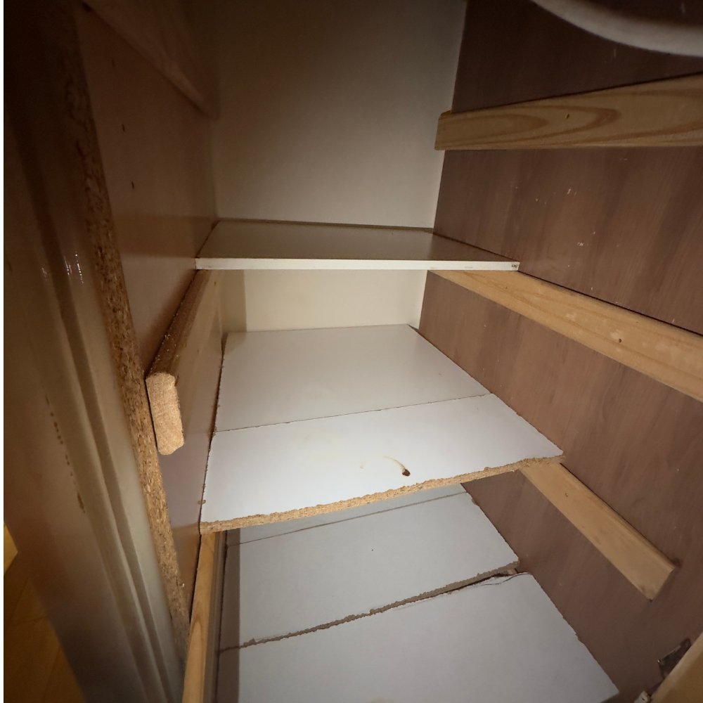 Clean empty storage cupboard