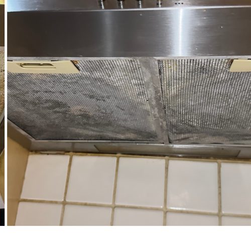 Clean extractor hood filters